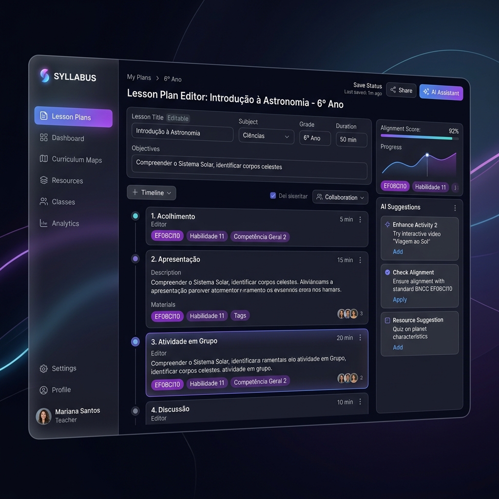 Syllabus Dashboard Interface